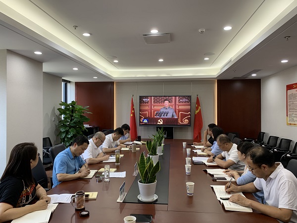 徽盐地产集团党委理论进建中心组集体进建钻研习近平总书记“七一”重要讲话